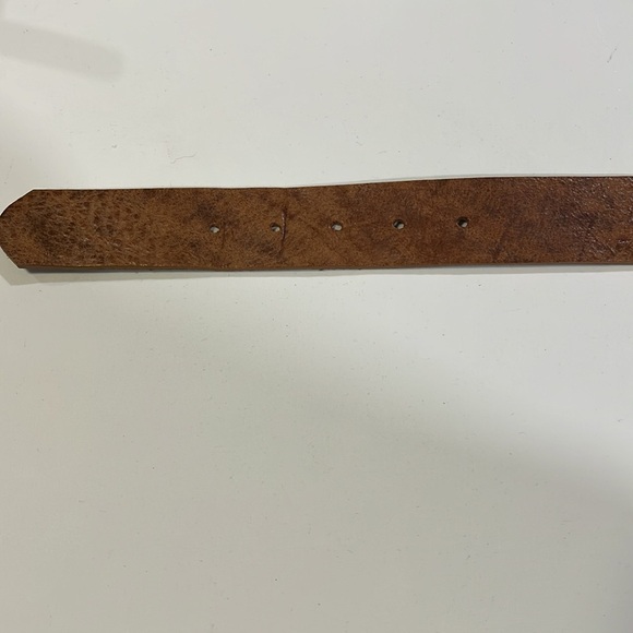 Harold’s - Brown Leather Belt with Patina Buckle - Picture 4 of 5